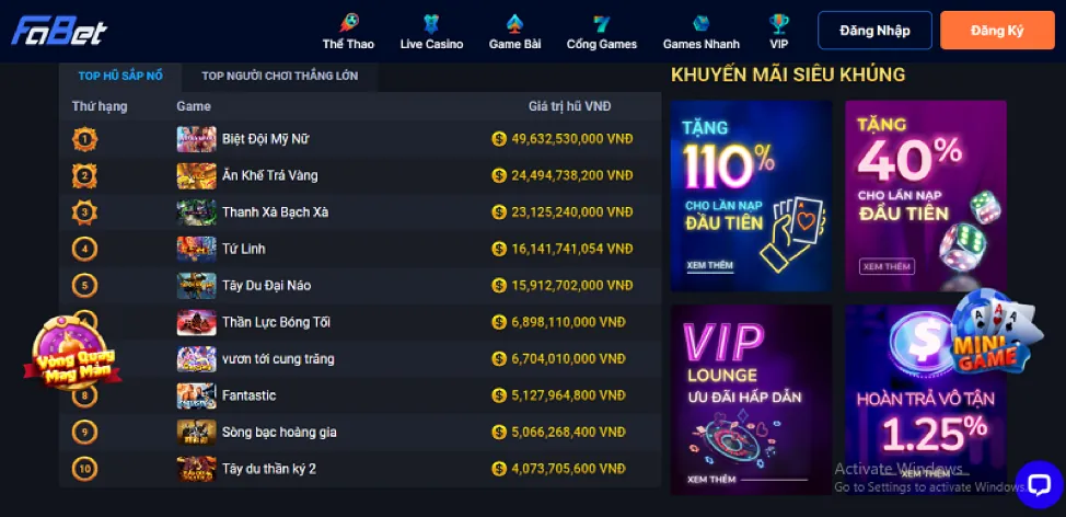 Hoàn trả hàng ngày không giới hạn tại Win8xdd